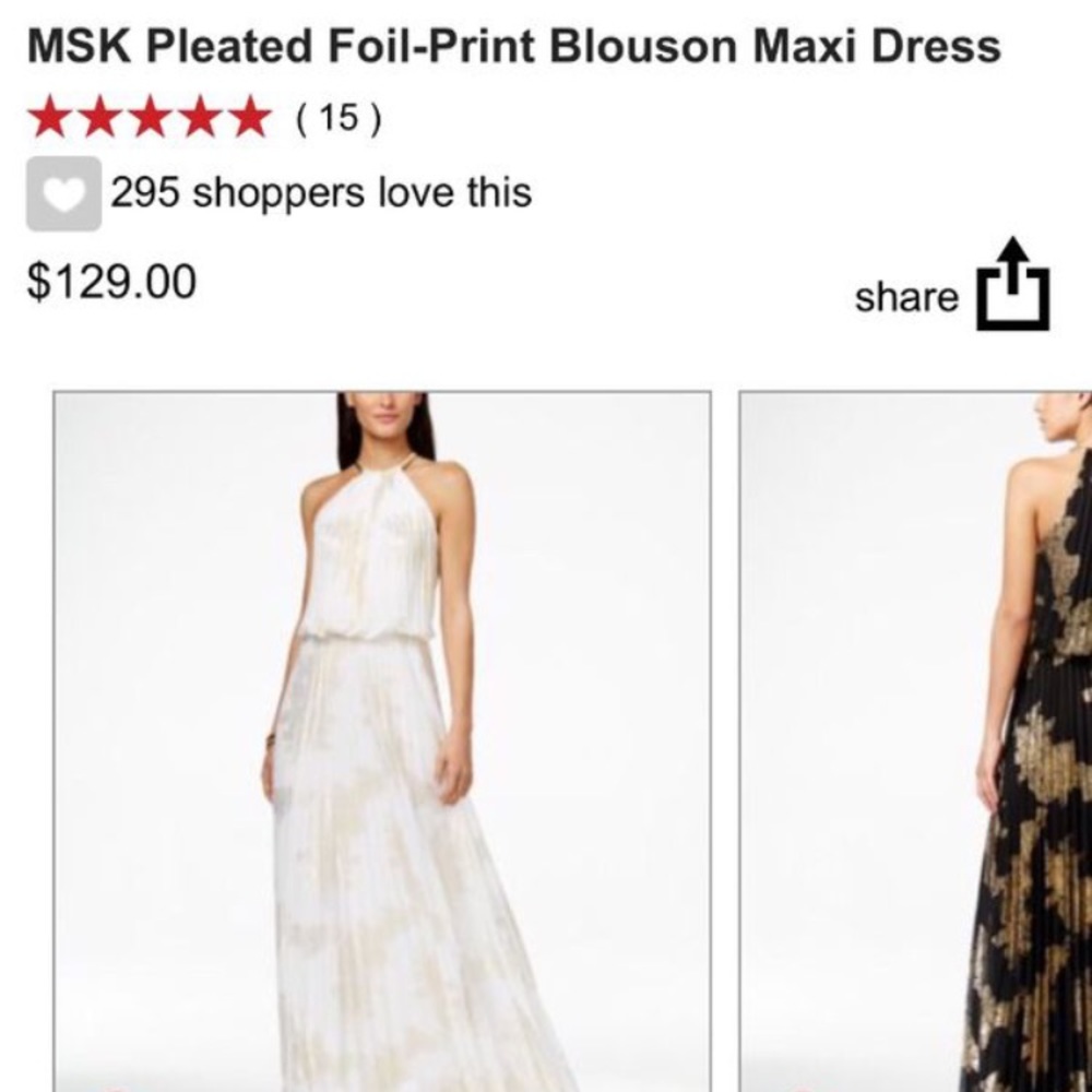 MSK maxi dress